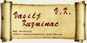 Vasilj Kuzminac vizit kartica